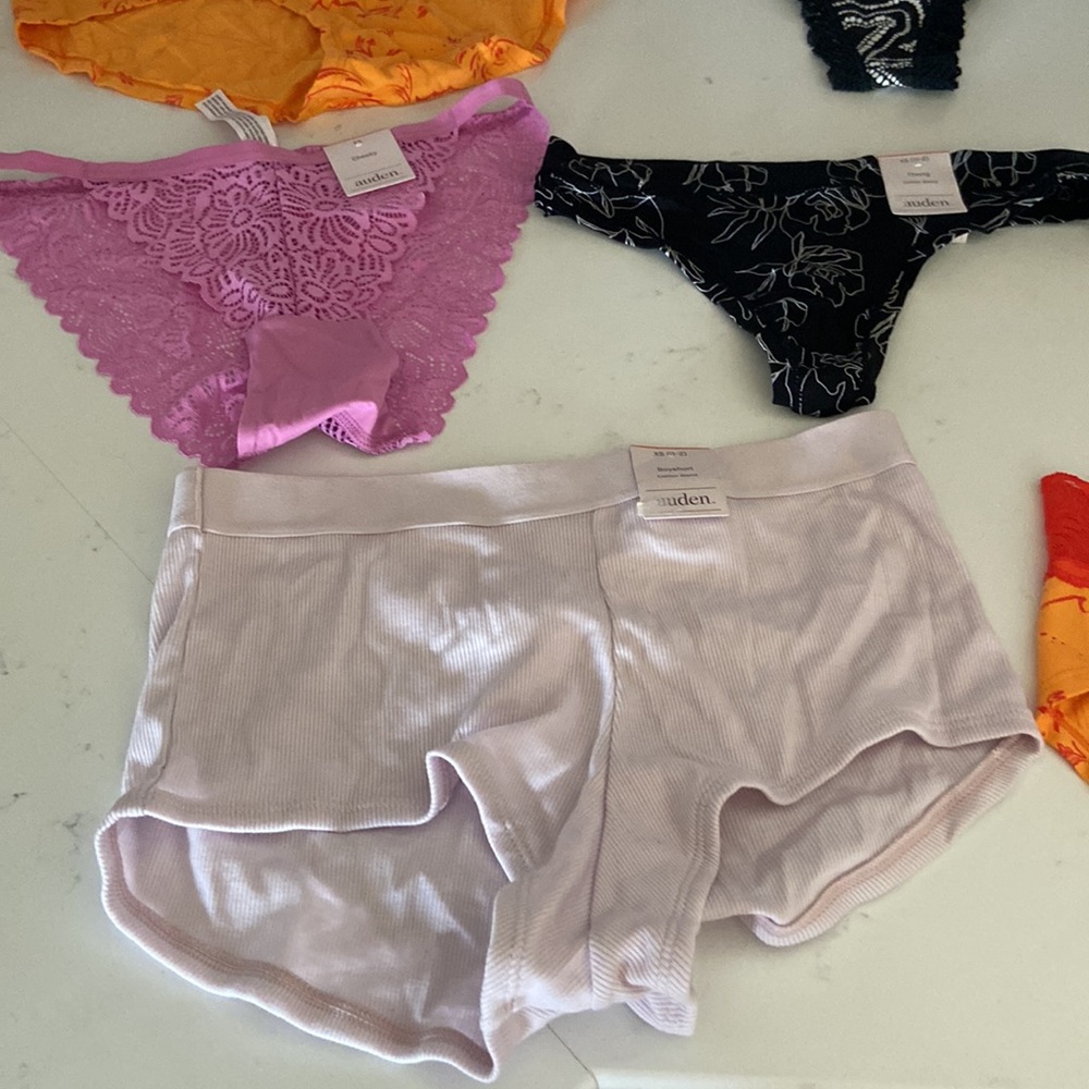 Auden NWT XS 0-2 women's panty lot 1 boyshort 2 thongs 2 hipster 3 cheeky - Picture 3 of 16
